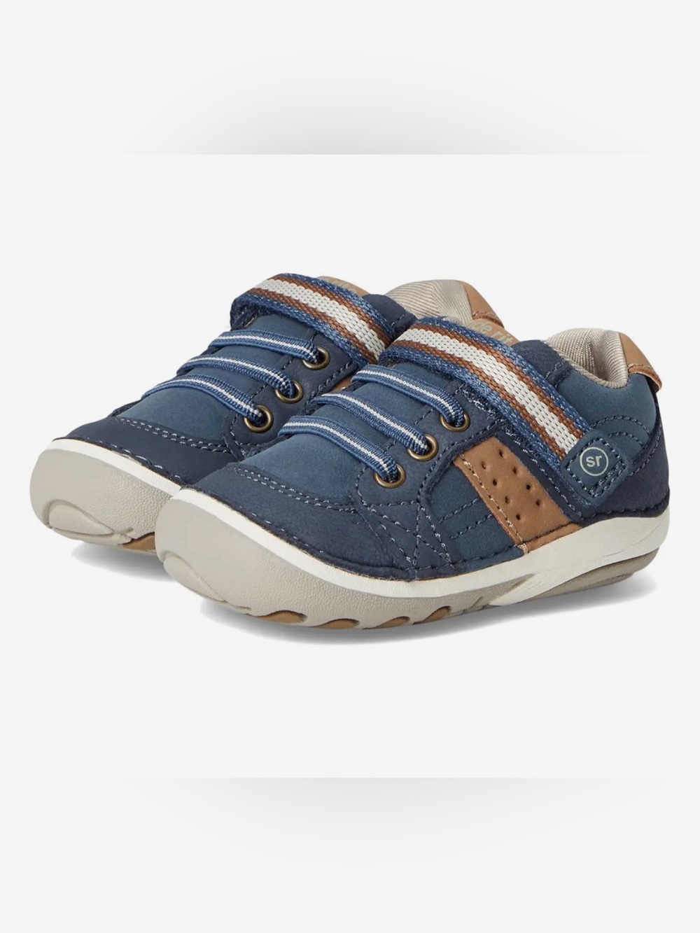 Stride Rite - Soft Motion Artie Sneaker in Navy - Leather Upper - NWT - Boys 5c